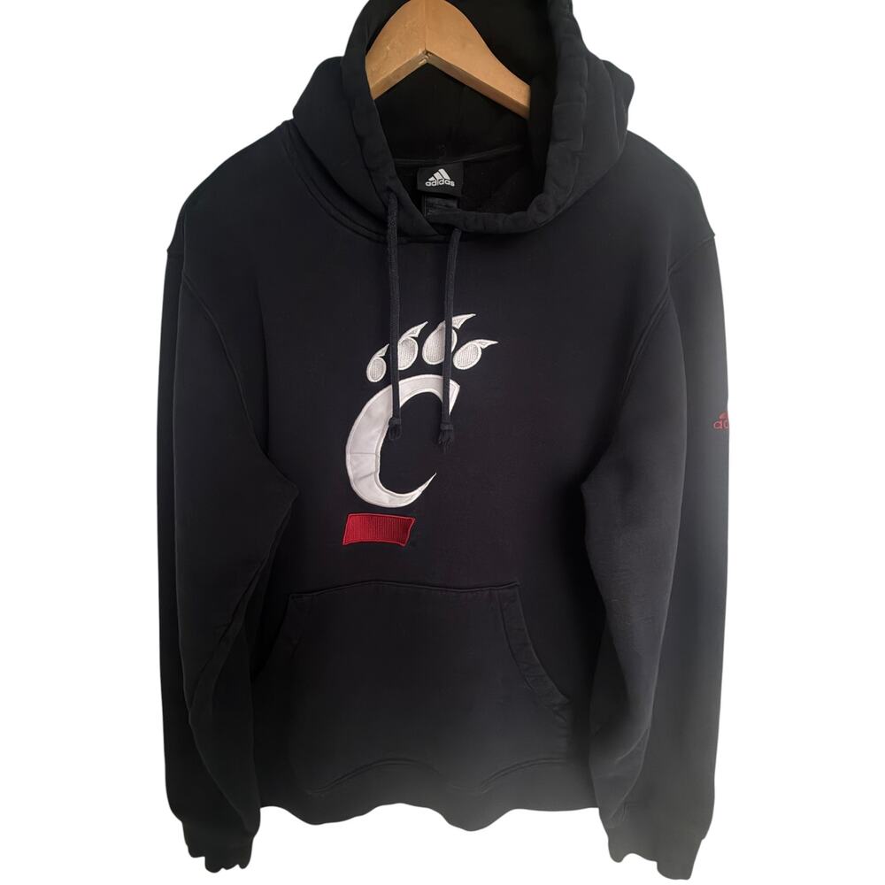 Adidas Cincinnati Bearcats C Paw Embroidered Hoodie Black Mens M